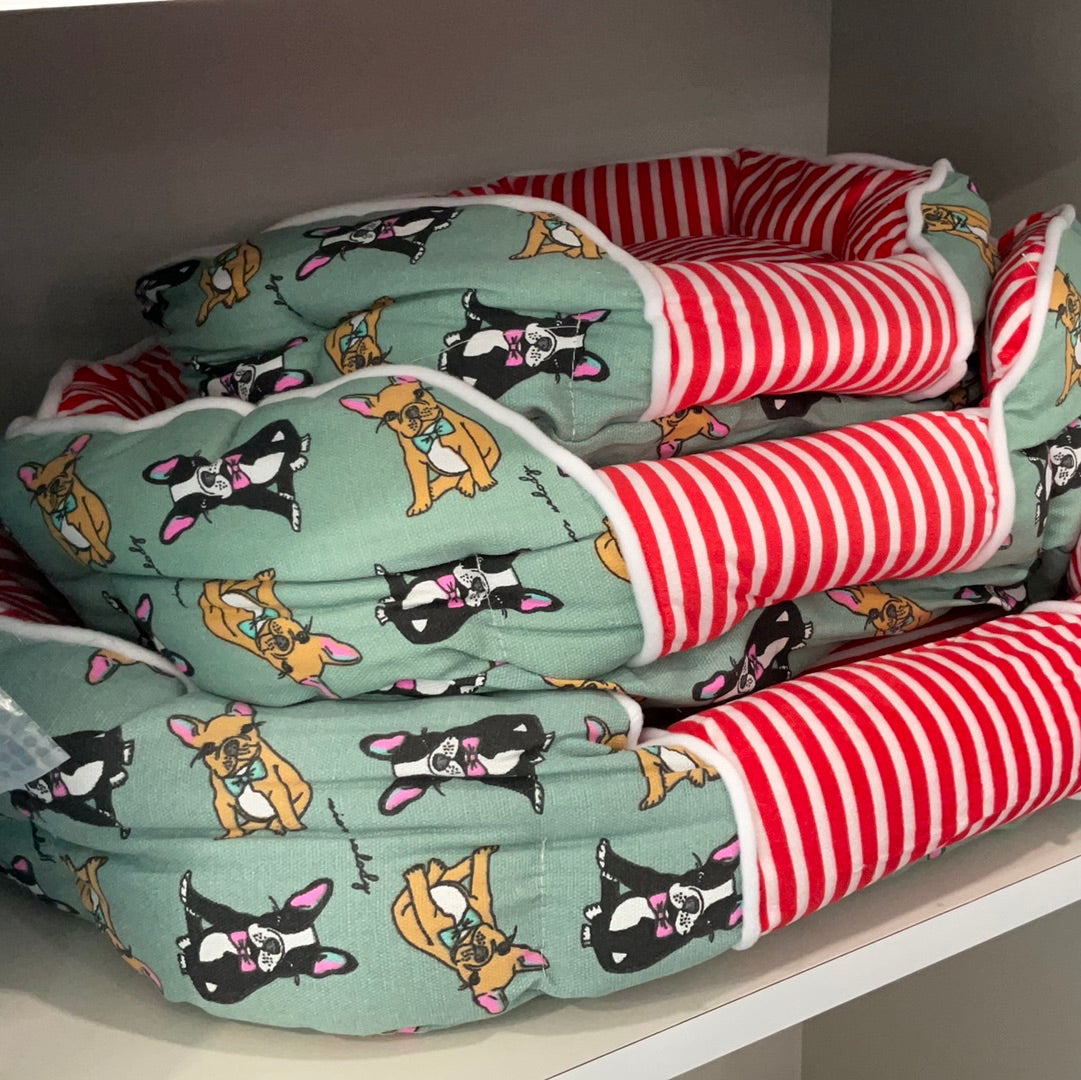 Cotton Reversible Bed- dogs