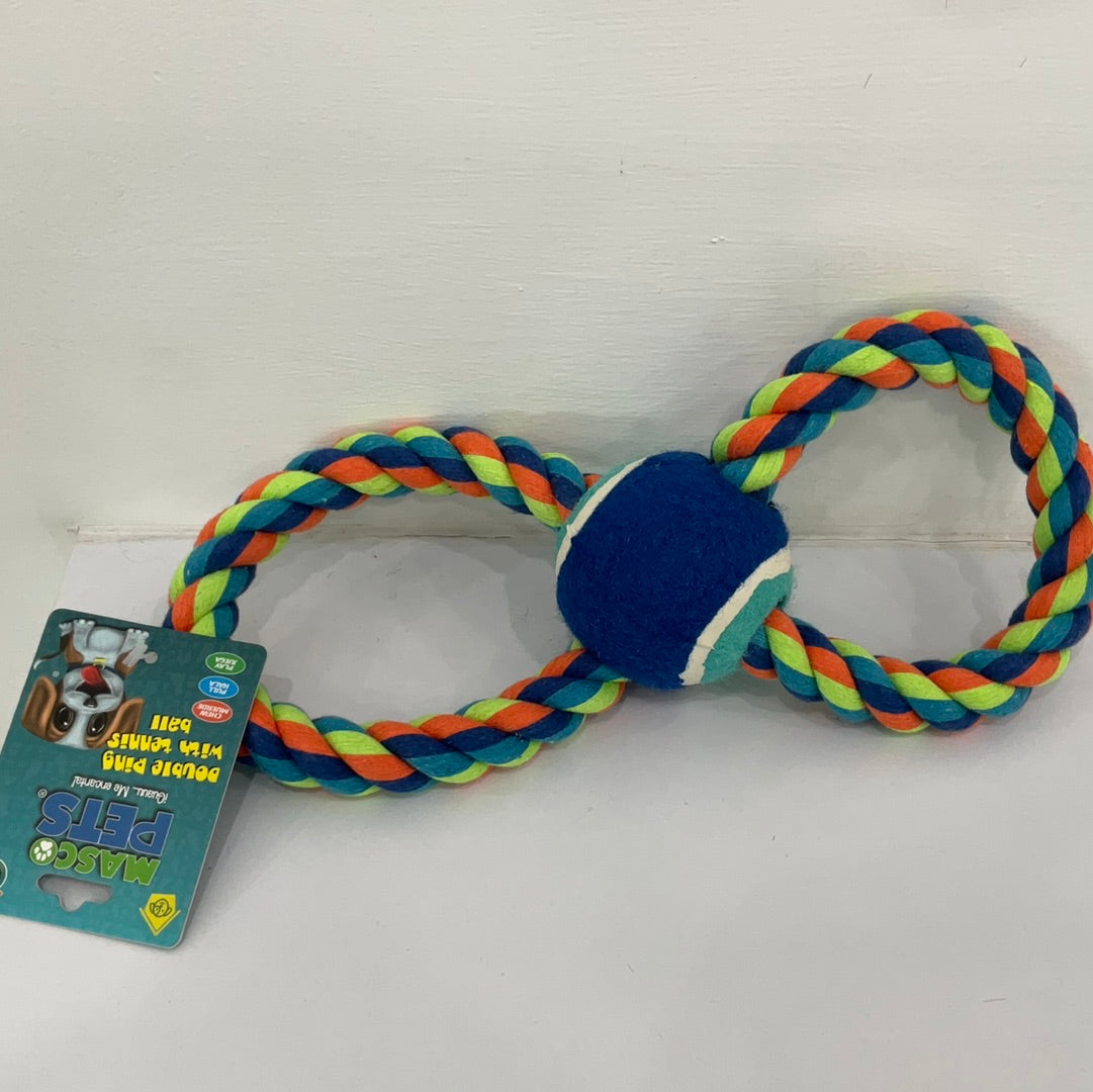 Masco Pets Double Ring with Tennis Ball