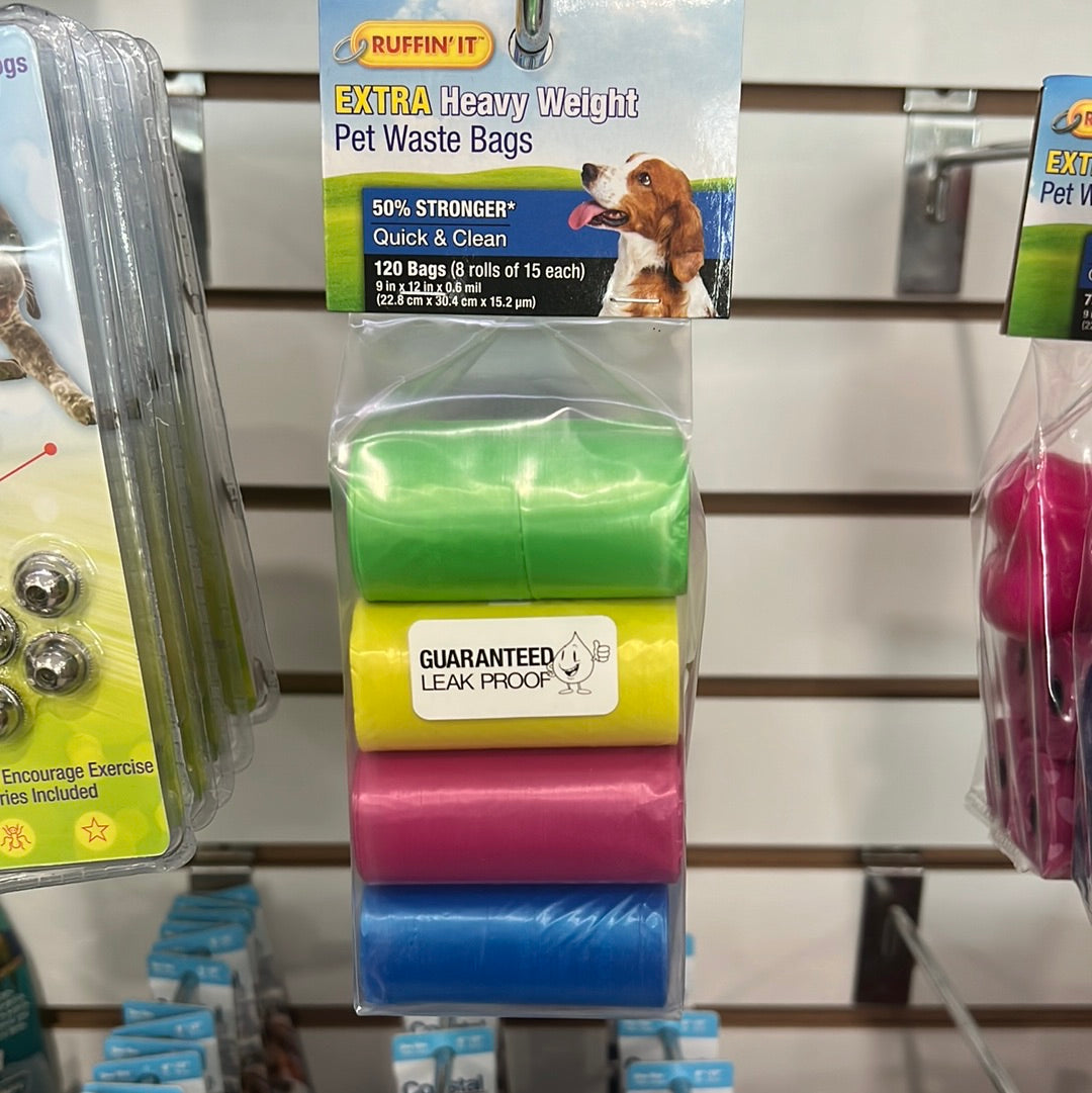 Extra heavy weight pet waste bags 8 Rolls