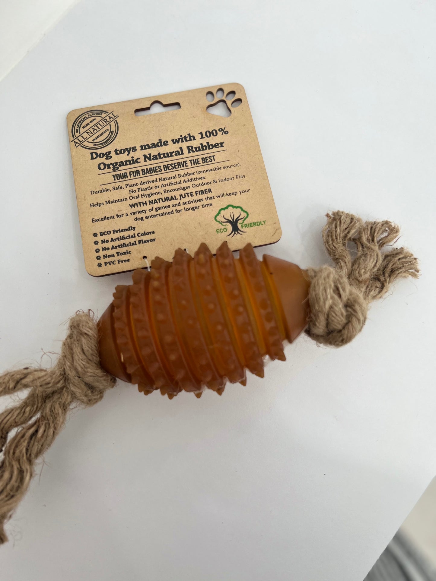 Organic Tubber Toy With Rope