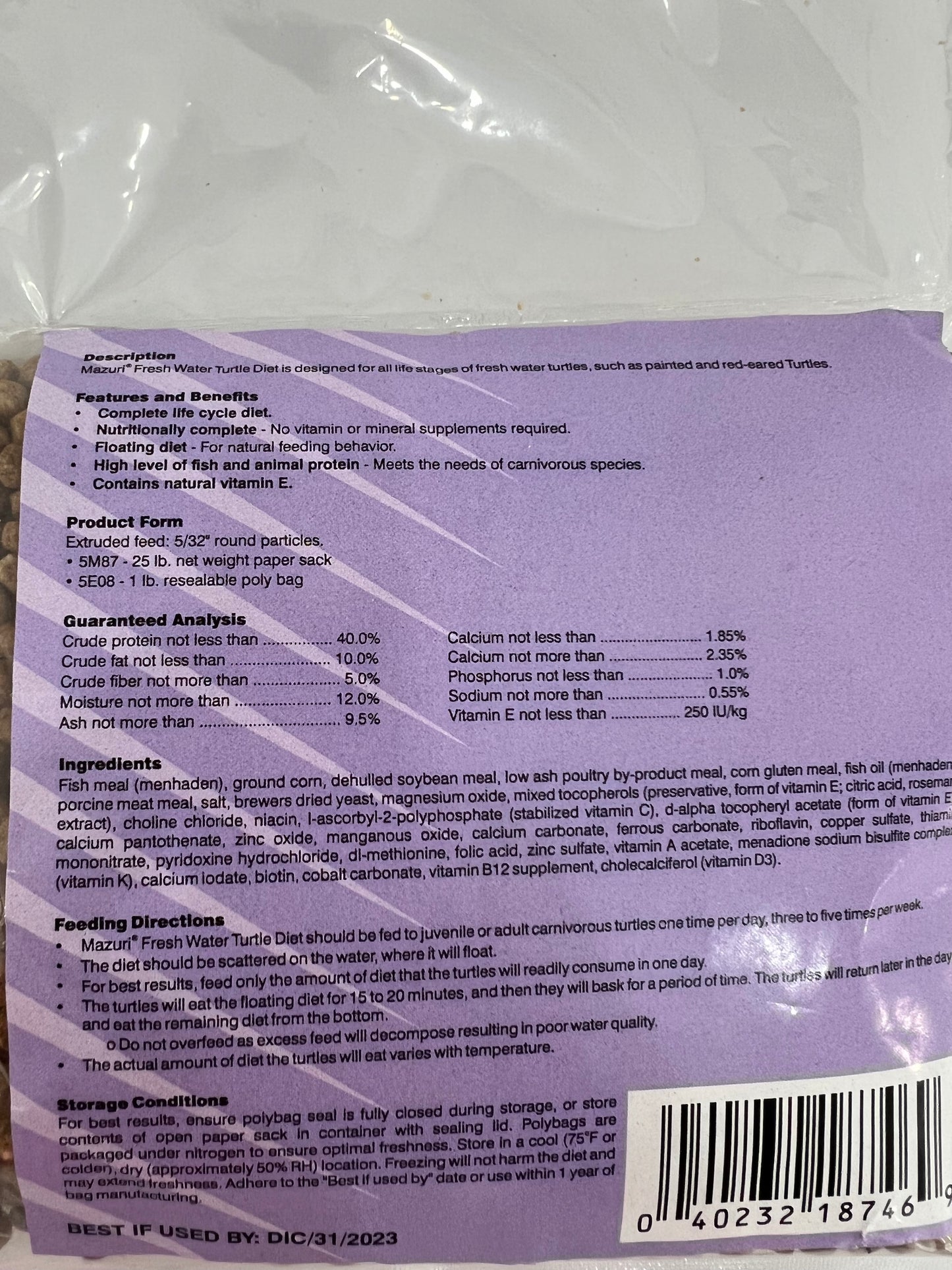 Mazuri - Dieta para Tortugas de agua 4oz