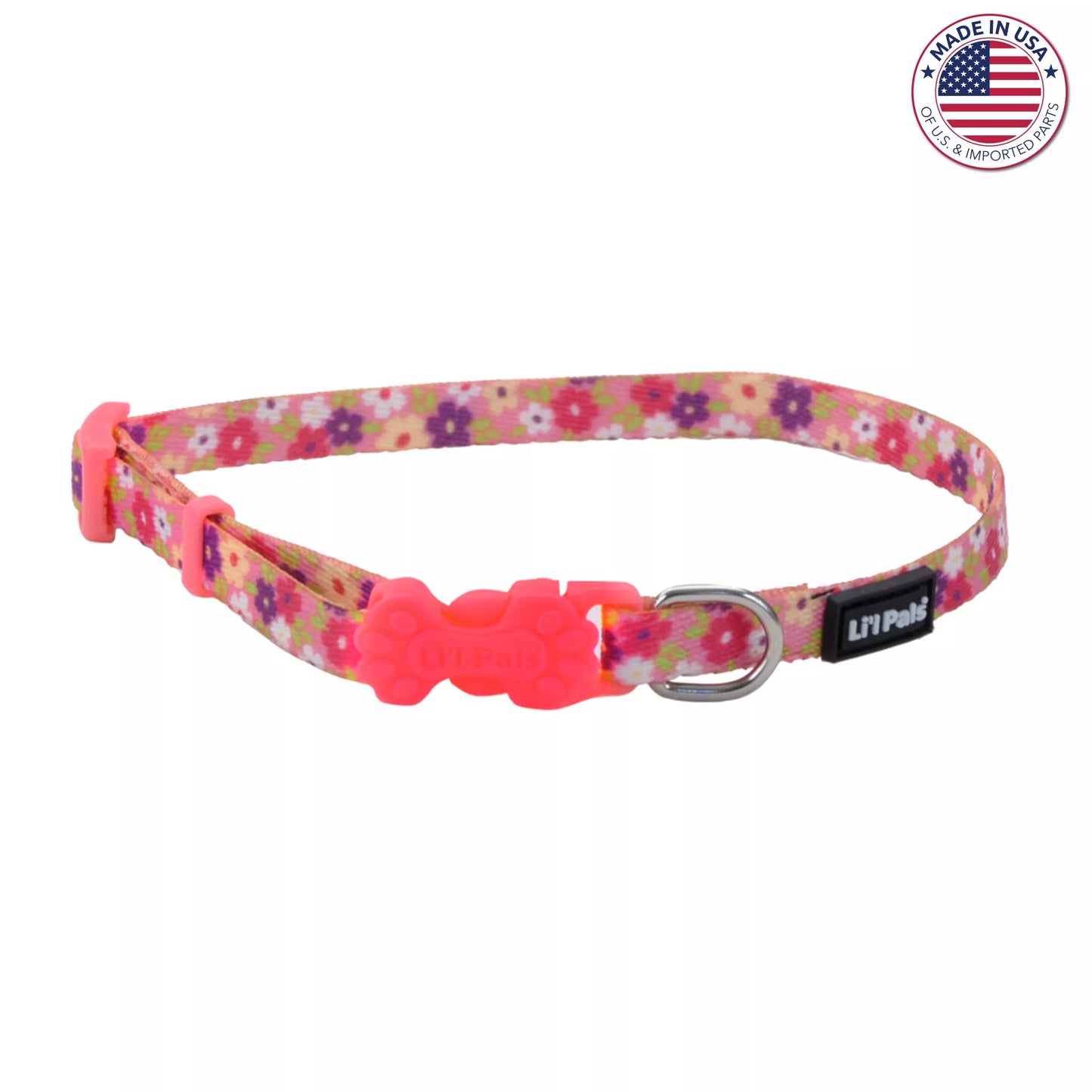 Li'l Pals Adjustable Patterned Dog Collar 12”