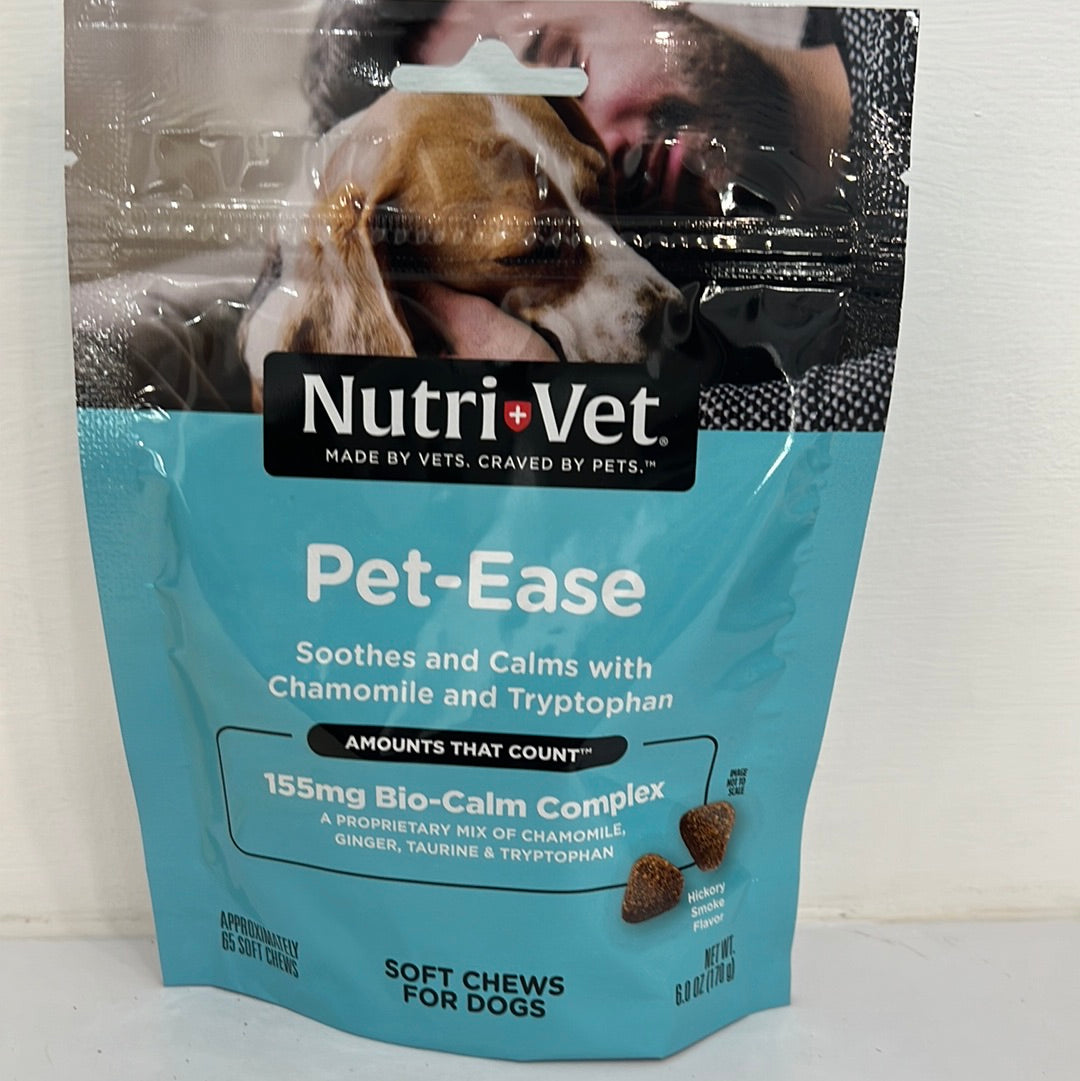 Nutri- Vet Pet- Ease Soft Chews for Dogs 6oz