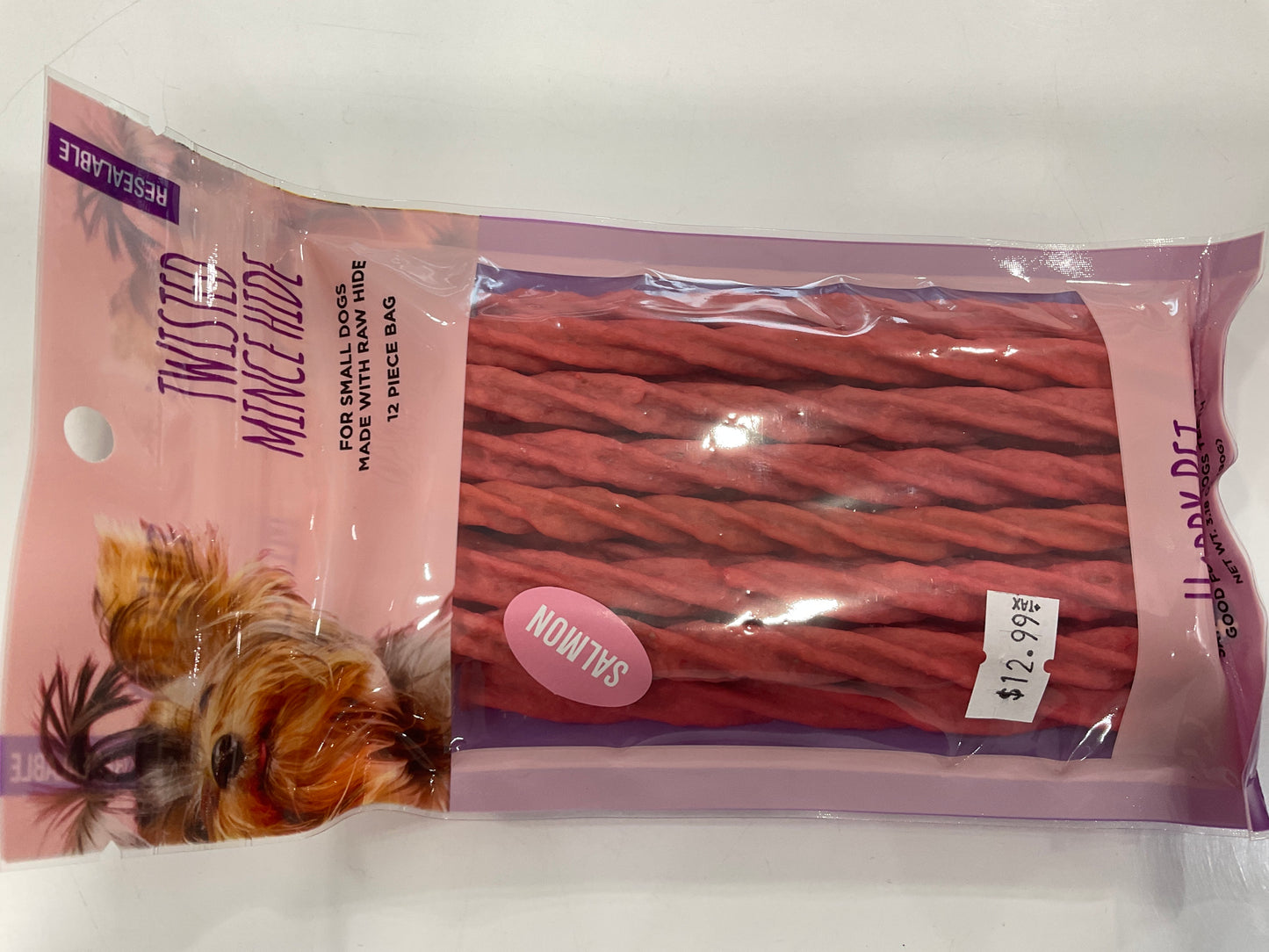 Twisted Mince Hide- Salmon flavor