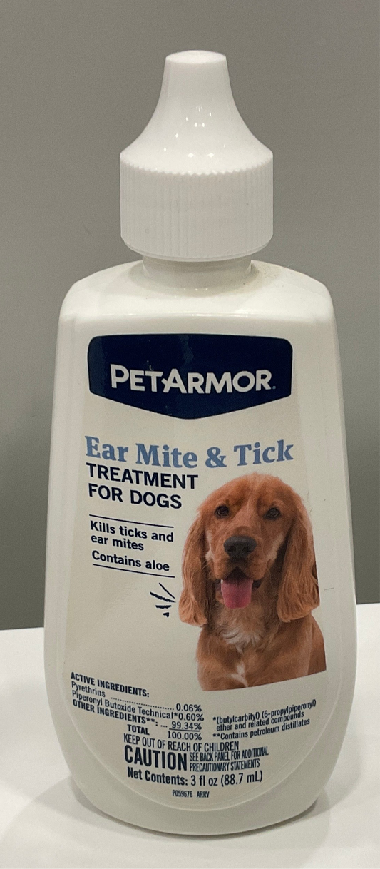 Pet Armor Ear Mite & Tick Treatment for Dogs