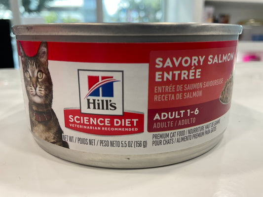 Science Diet Wet Food Adult Cat 5.5oz- Salmon