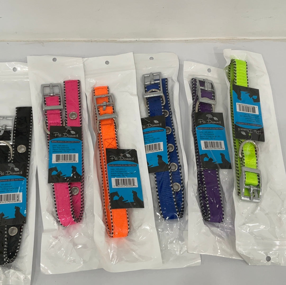 Pet Diamond 3/4” Nylon 14” Dog Collar