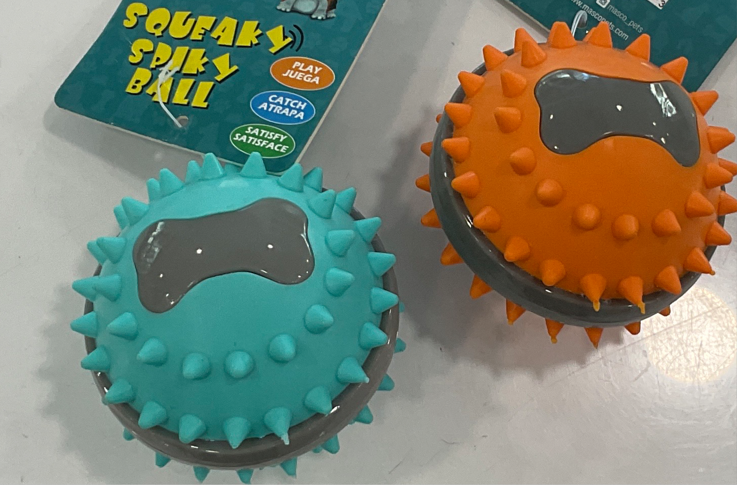 Masco Pets Squeaky Spiky Ball