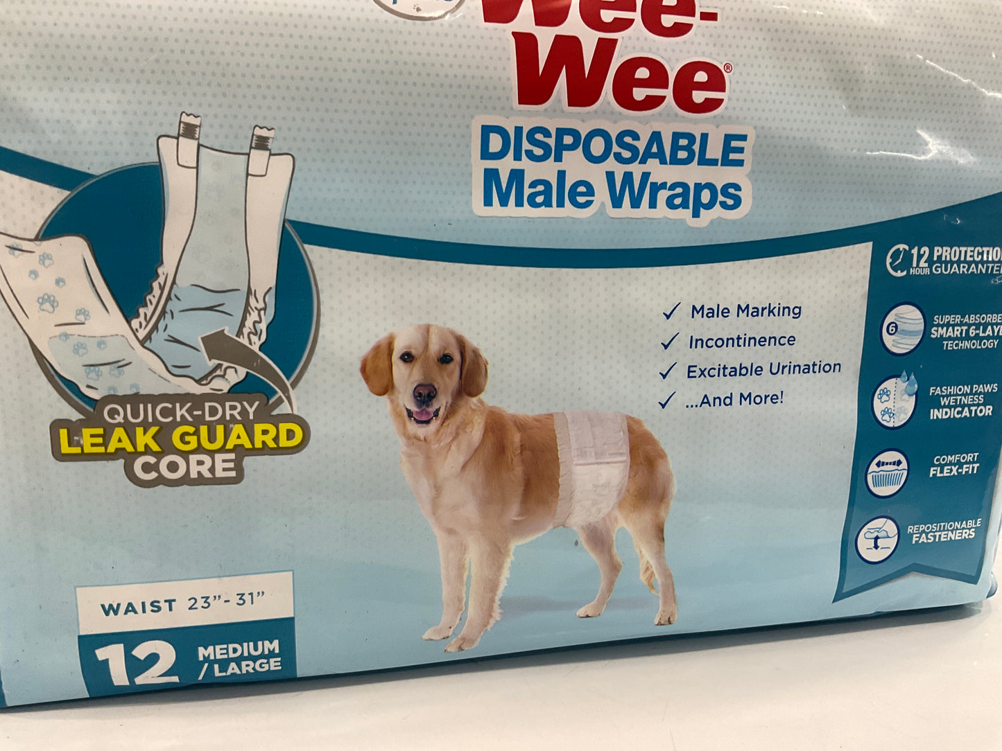 Wee Wee Disposable Male Dogs Wrap