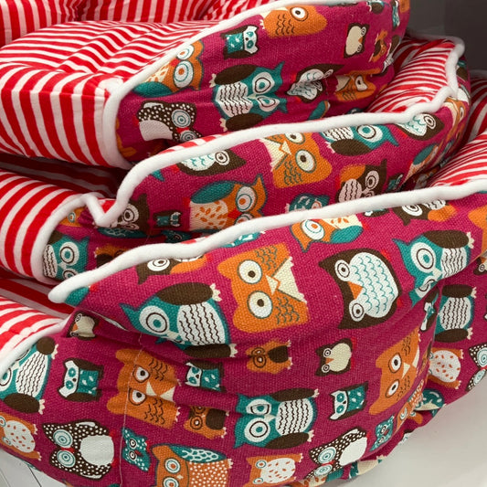 Cotton Reversible Bed- Búhos