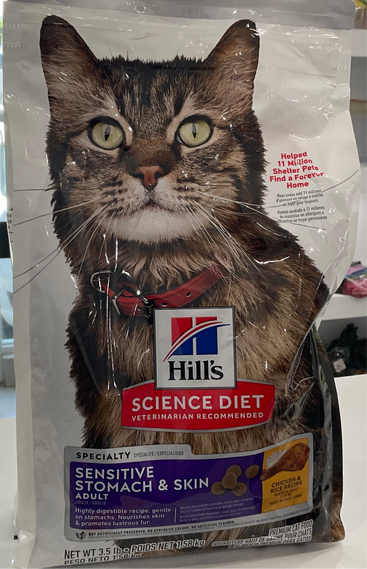 Hill’s Science Diet Sensitive Stomach & Skin Adult Cat 3.5lbs