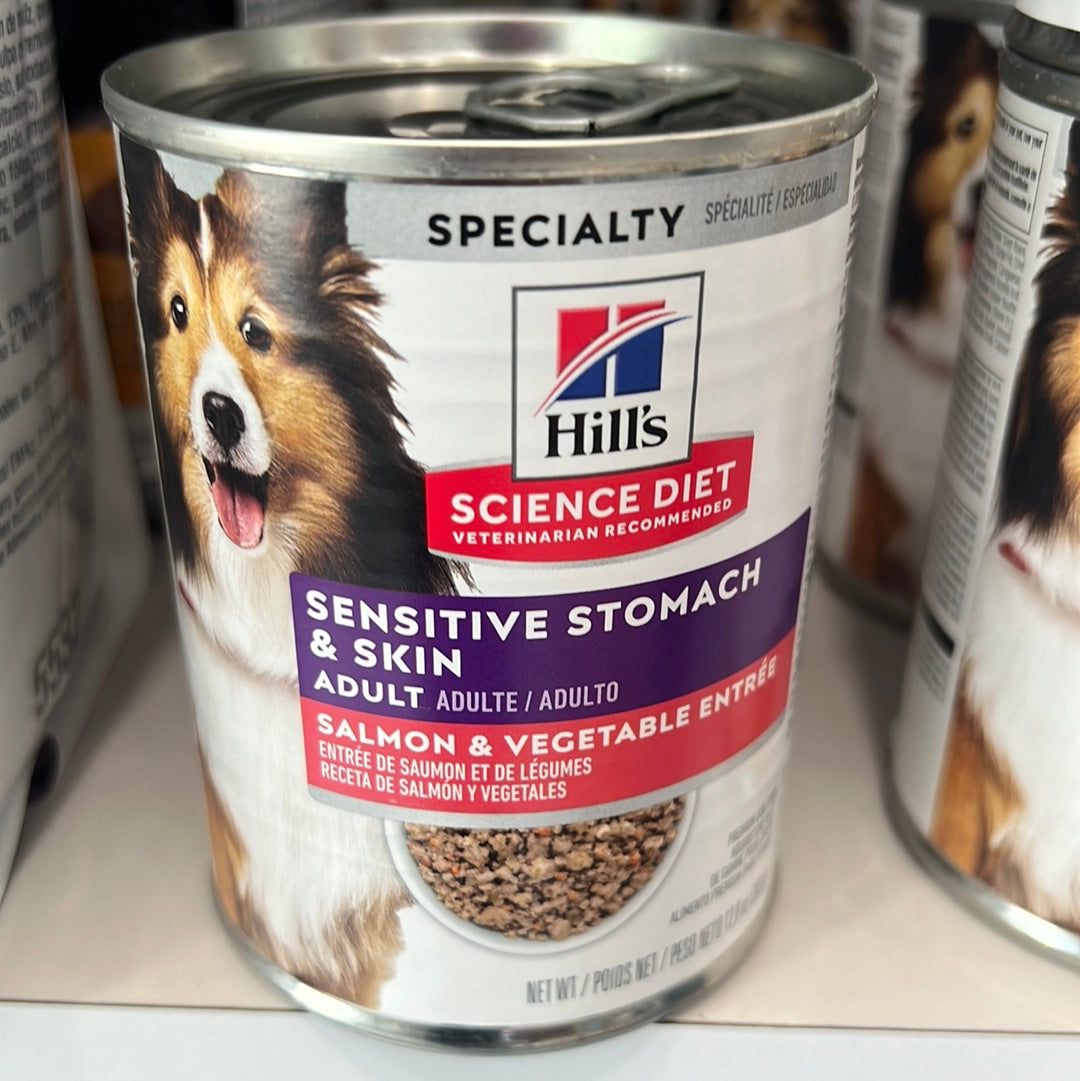 Science Diet Sensitive &Skin Adult Salmon & Vegetable 12.8oz