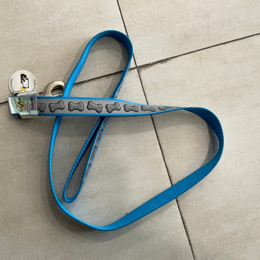 Lazer Brite Reflective Leash- Blue