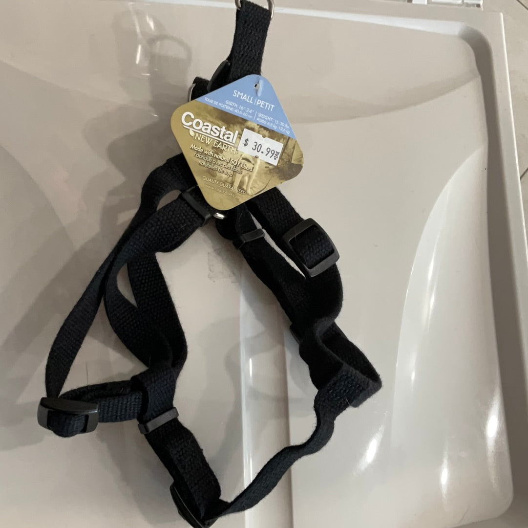 Coastal New Earth Small Harness Black 16’’-24’’