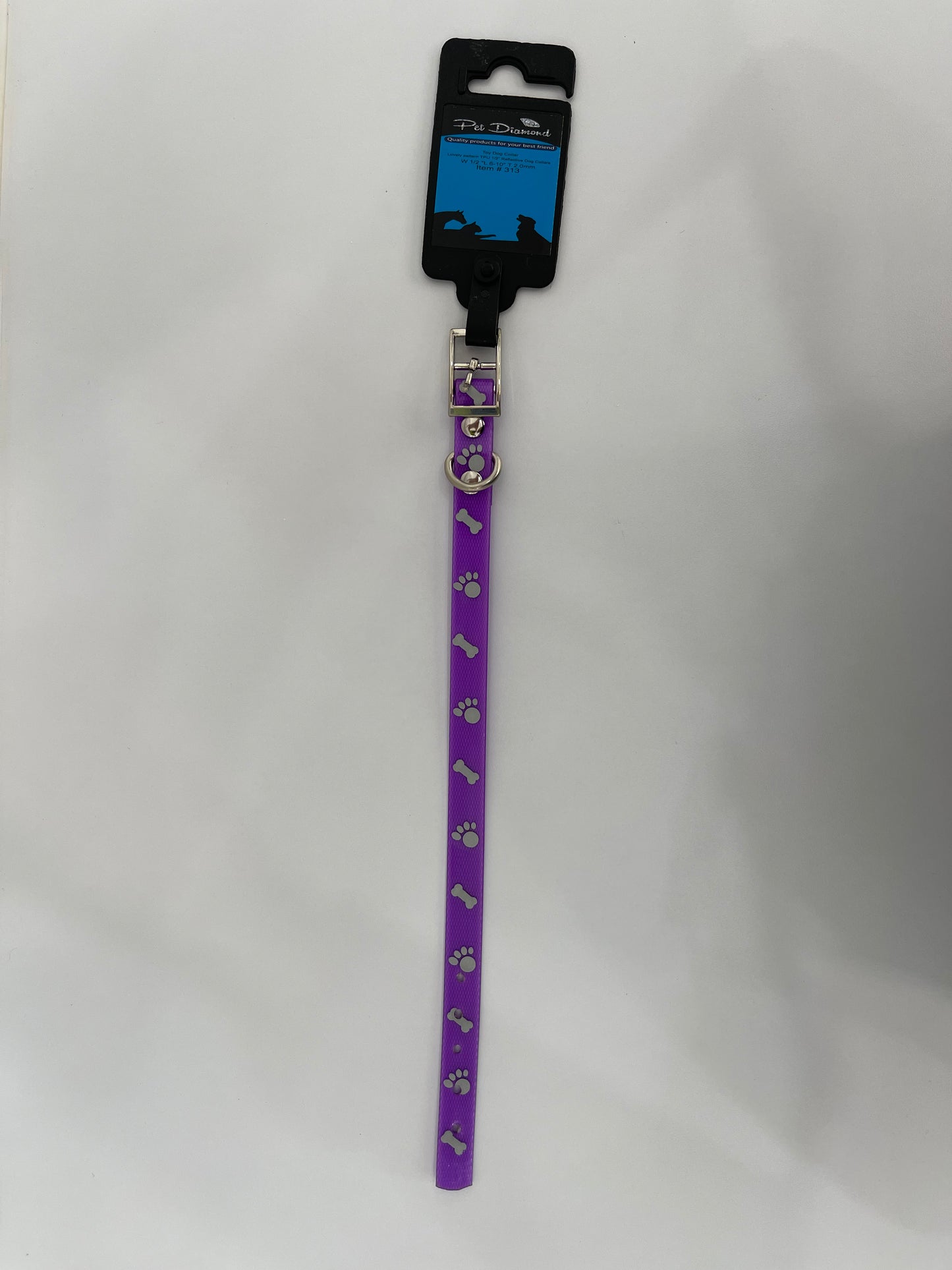 Lovely Pattern 5/8” Reflective Dog Collar 8”-12”