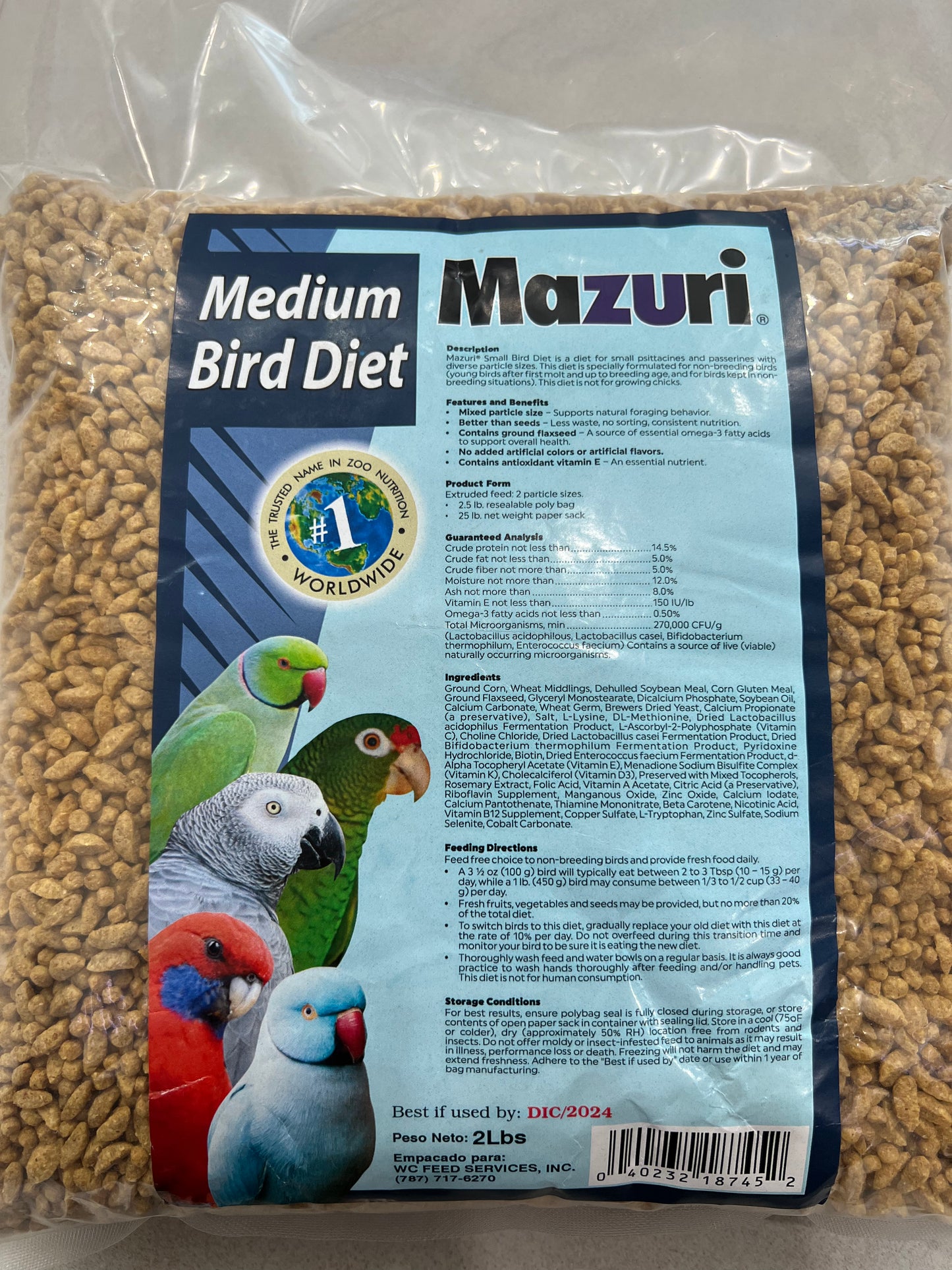 Mazuri - Médium Birds Food 2lb