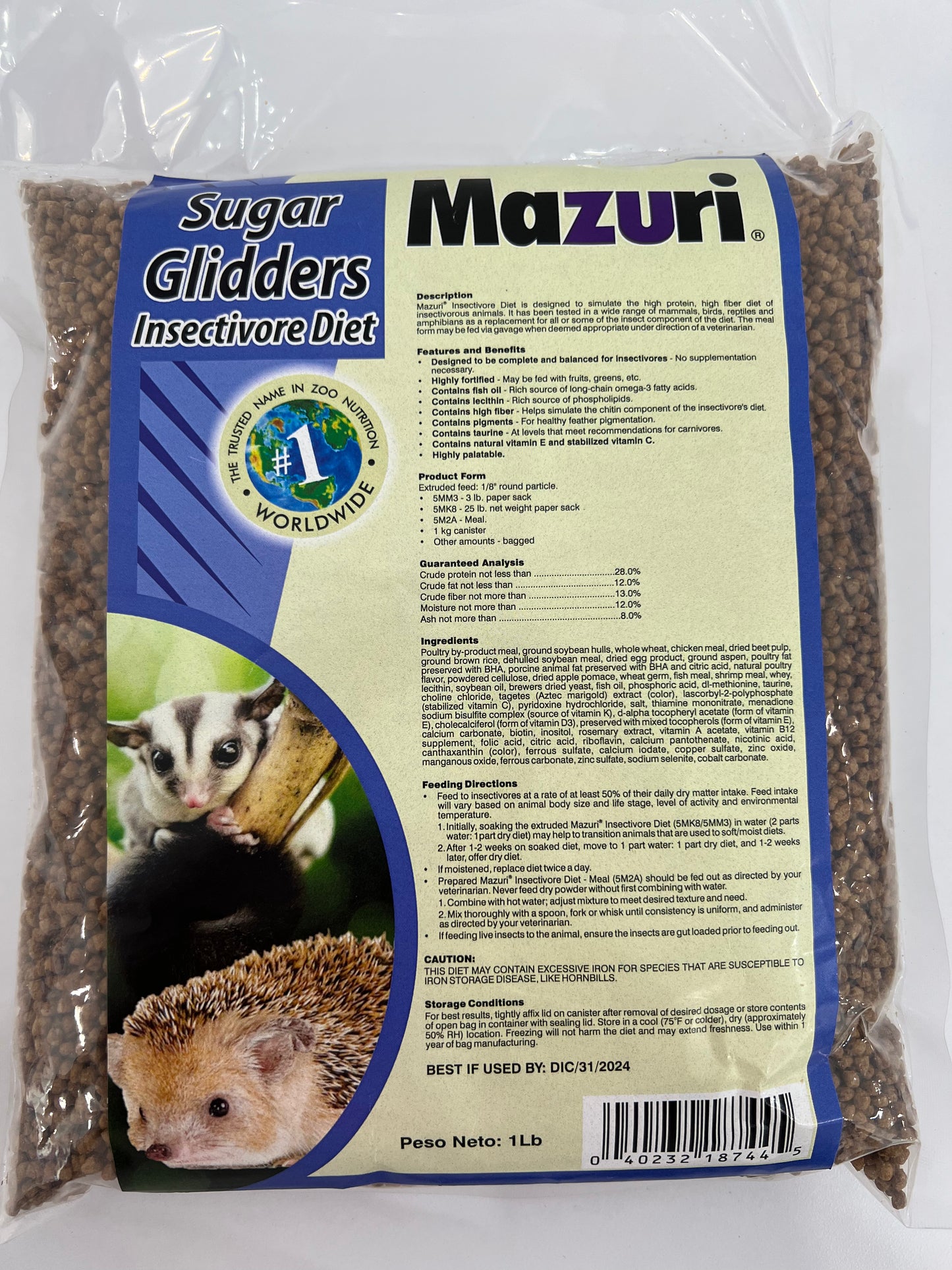 Mazuri - Sugar Glidders Insectivore Diet 1 LB