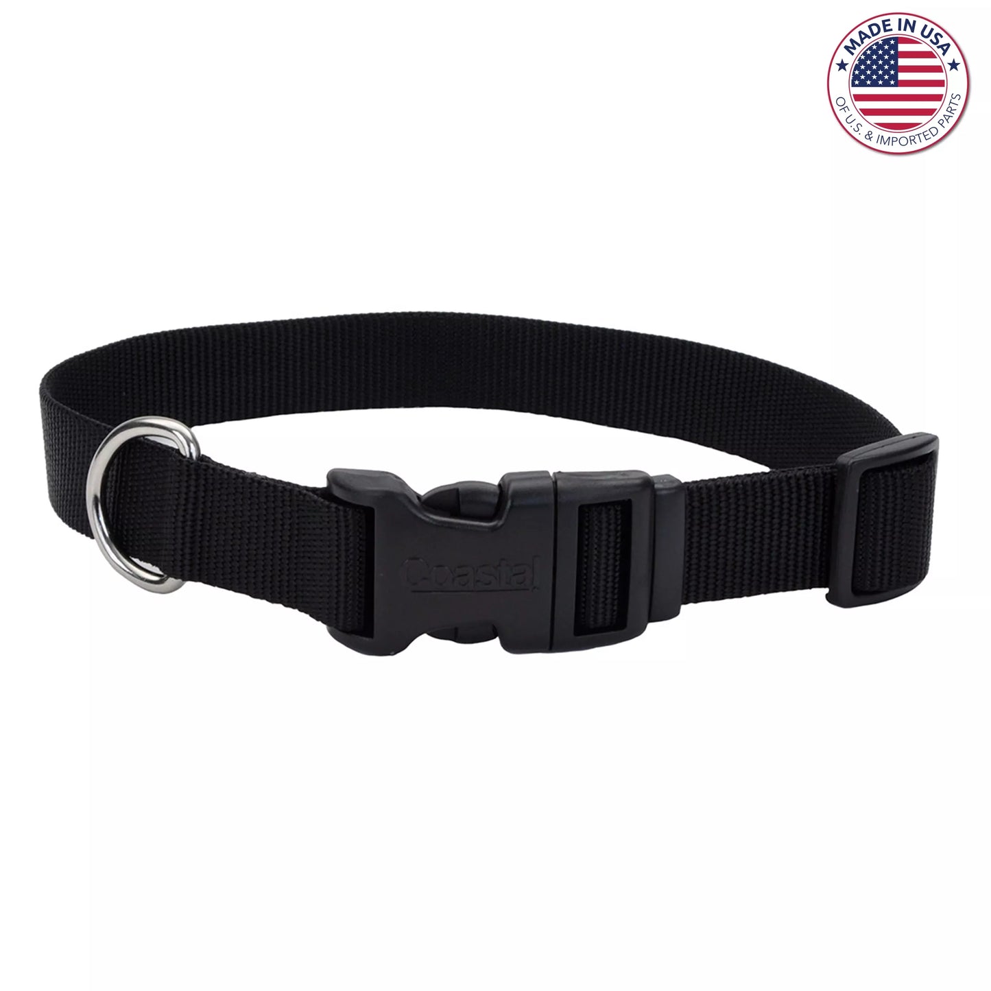 Adjustable Dog Collar with Plastic Buckle 14”