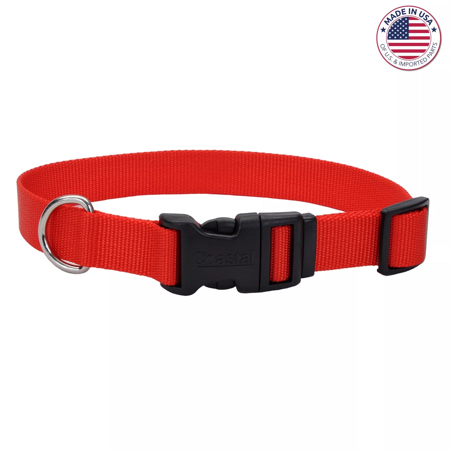 Adjustable Dog Collar with Plastic Buckle 14”