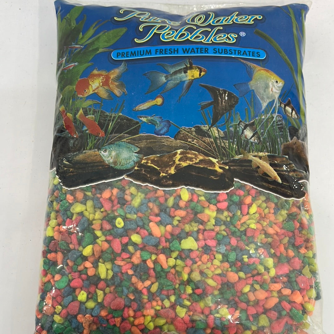 Pure Water Pebbles Neon or Regular Rainbow 5lbs