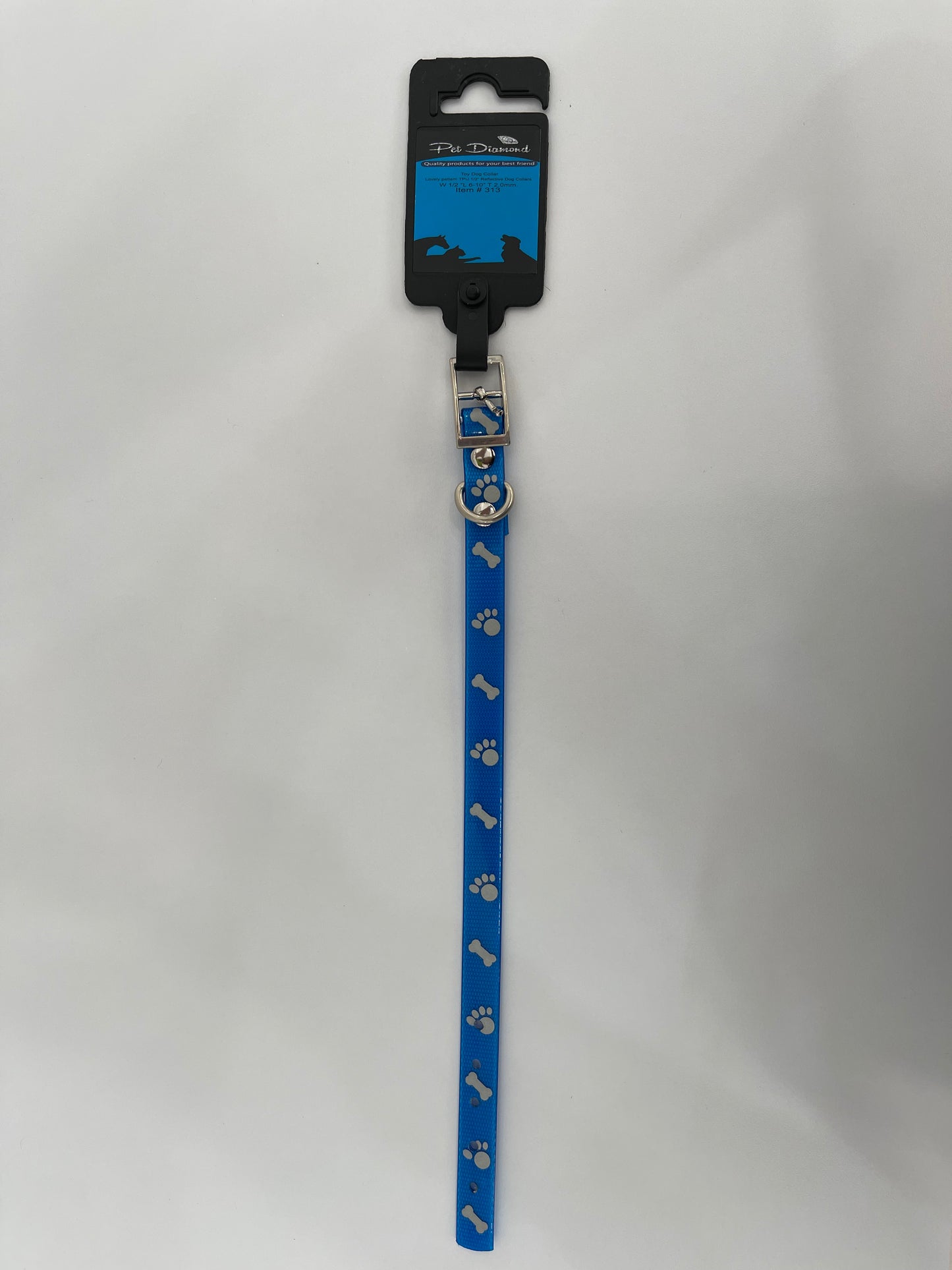 Lovely Pattern 1/2” Reflective Dog Collar 6”-10”