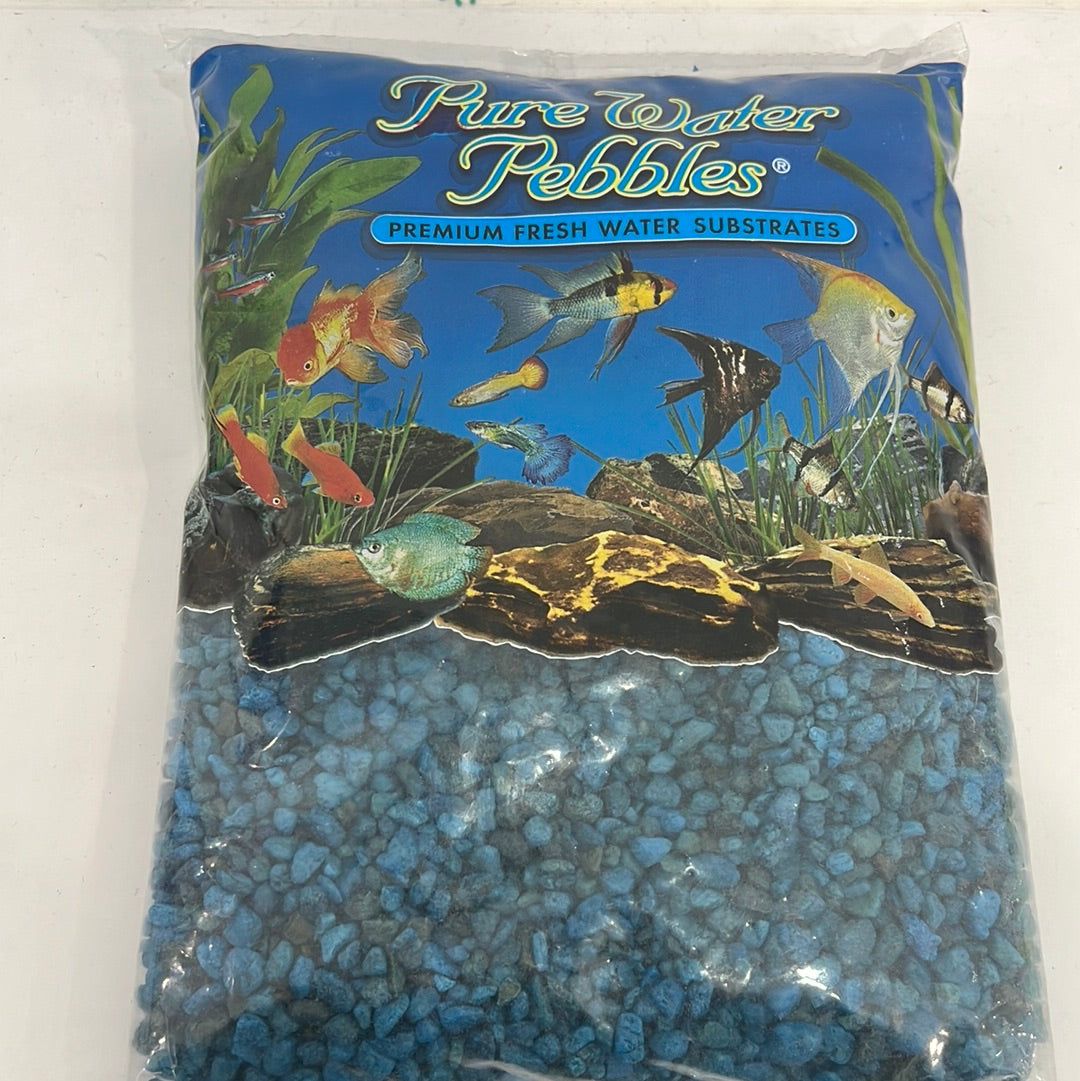 Pure Water Pebbles Neon Blue or Heavenly Blue 5lbs
