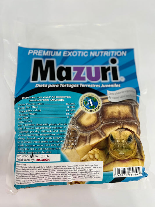 Mazuri Dieta para tortugas terrestres Juveniles 8oz