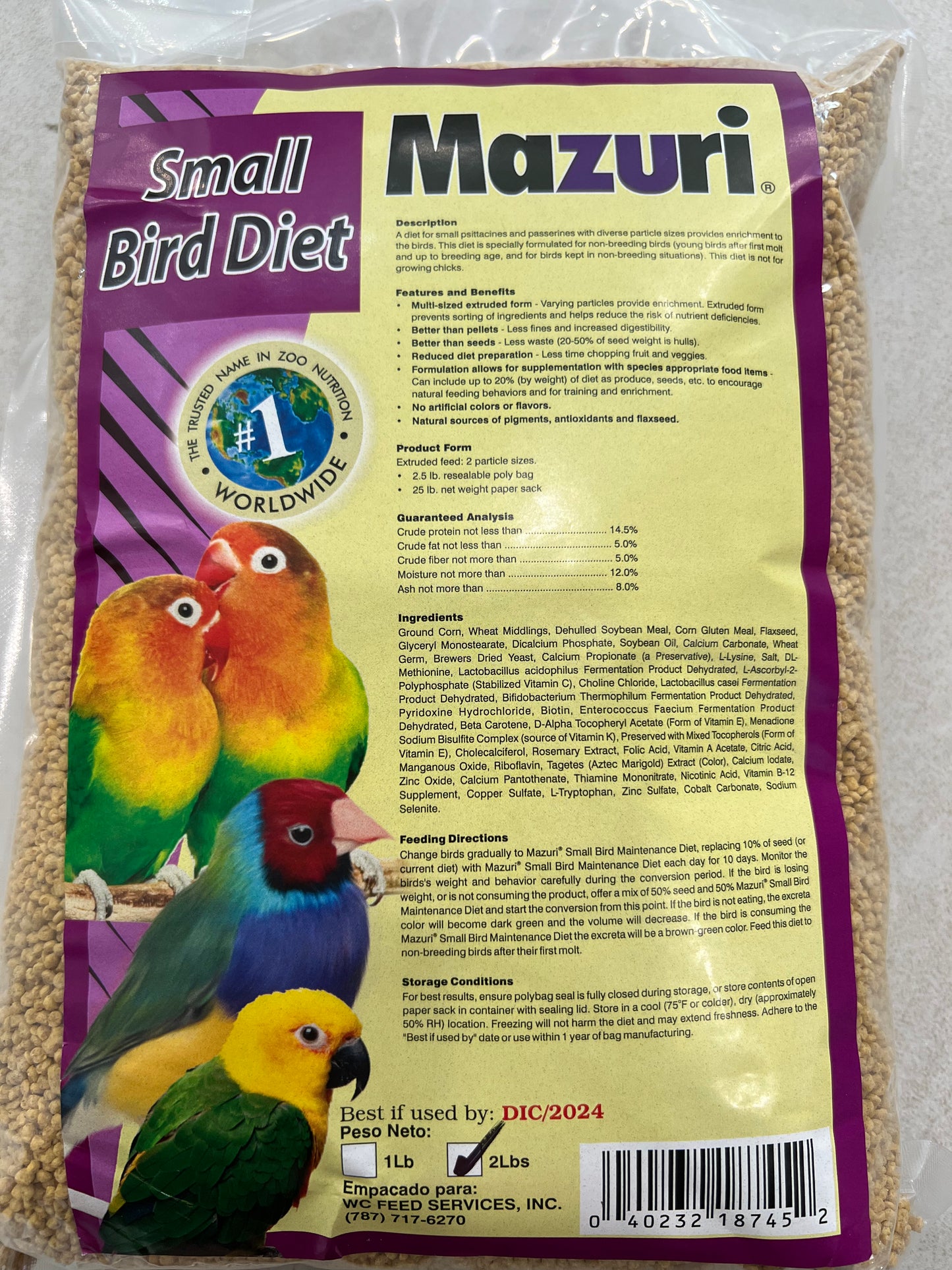 Mazuri - Small Bird Diet 2lb