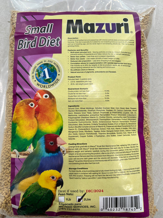 Mazuri - Small Bird Diet 2lb