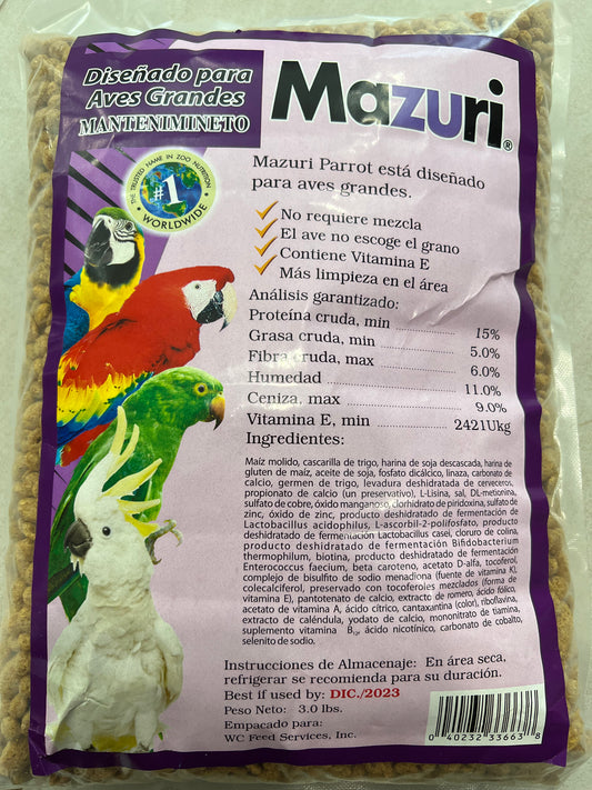 Mazuri - Aves Grandes 3Lb
